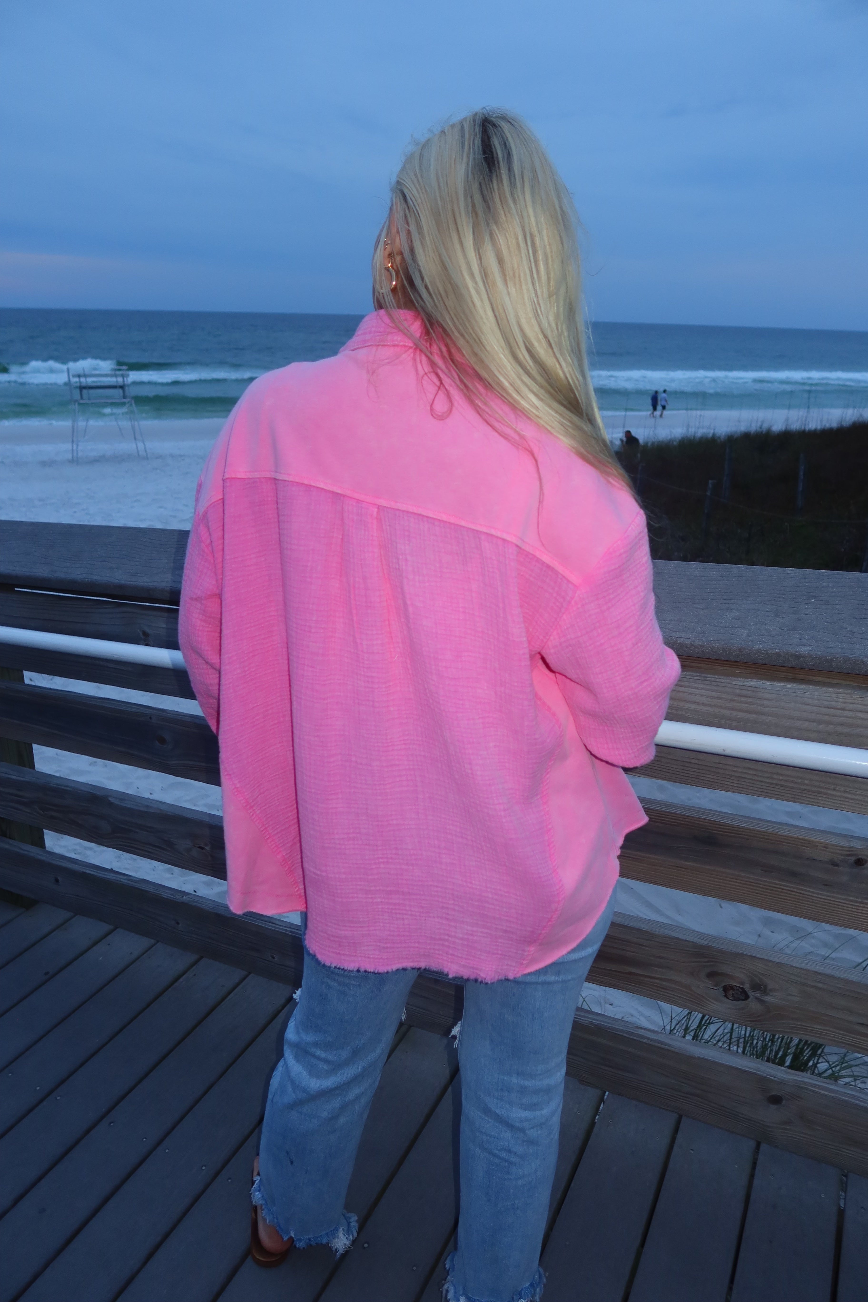 30A Let Loose Button Down (Pink)