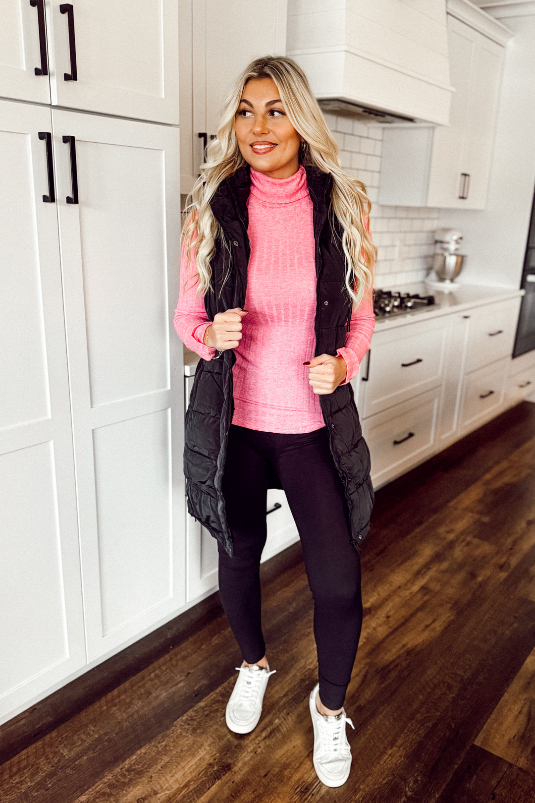 Soft Sculpt Turtleneck (Pink)