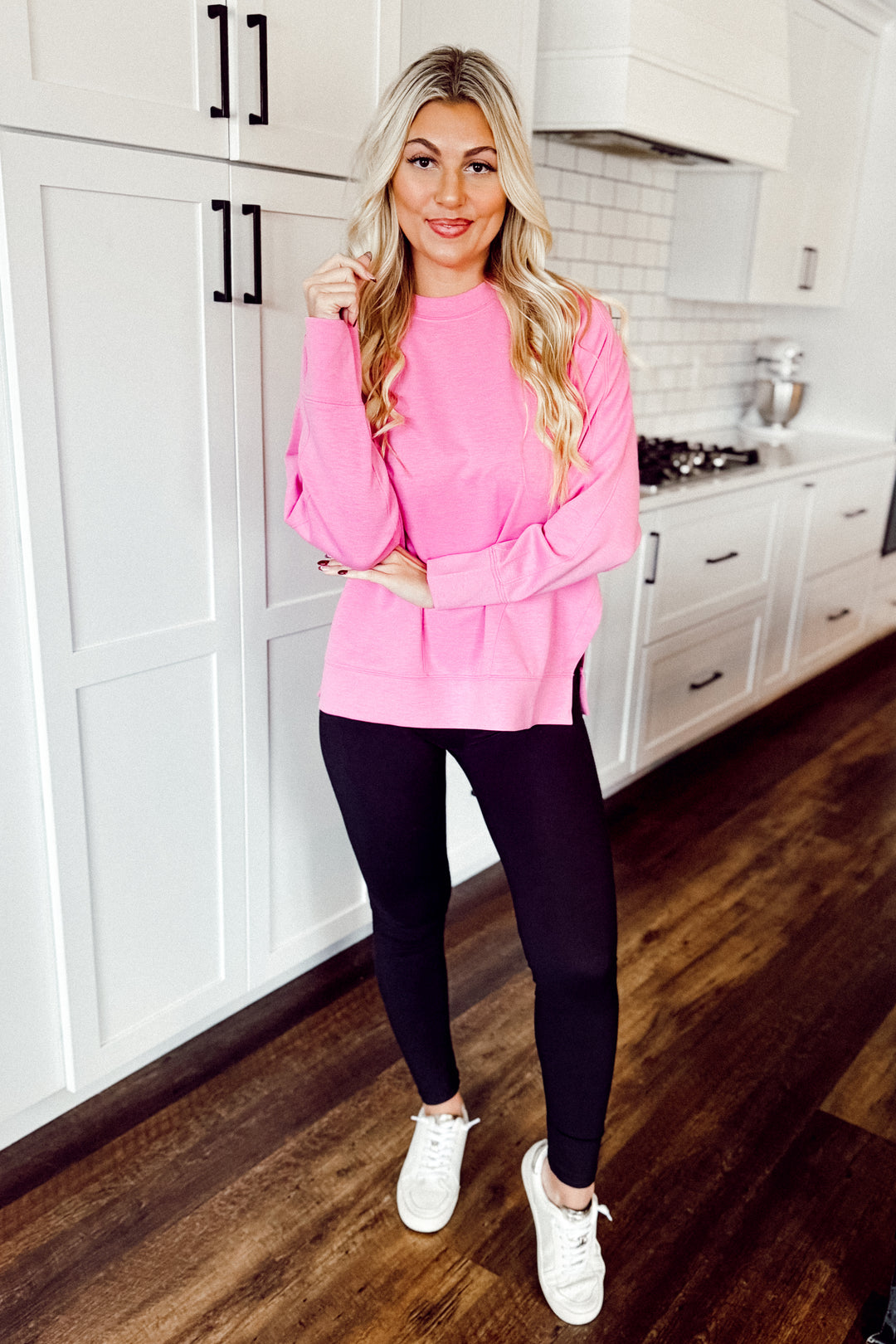Slit Scuba Pullover (Pink)