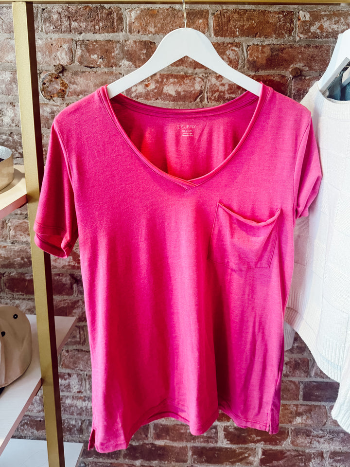 Z Supply Modern Pocket Tee (Island Pink)