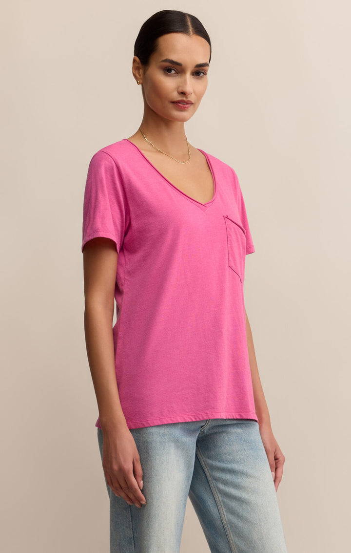 Z Supply Modern Pocket Tee (Island Pink)