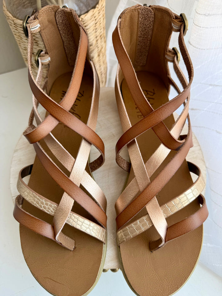 Blowfish Brock Sandals (Gold Oak, Rose Gold)