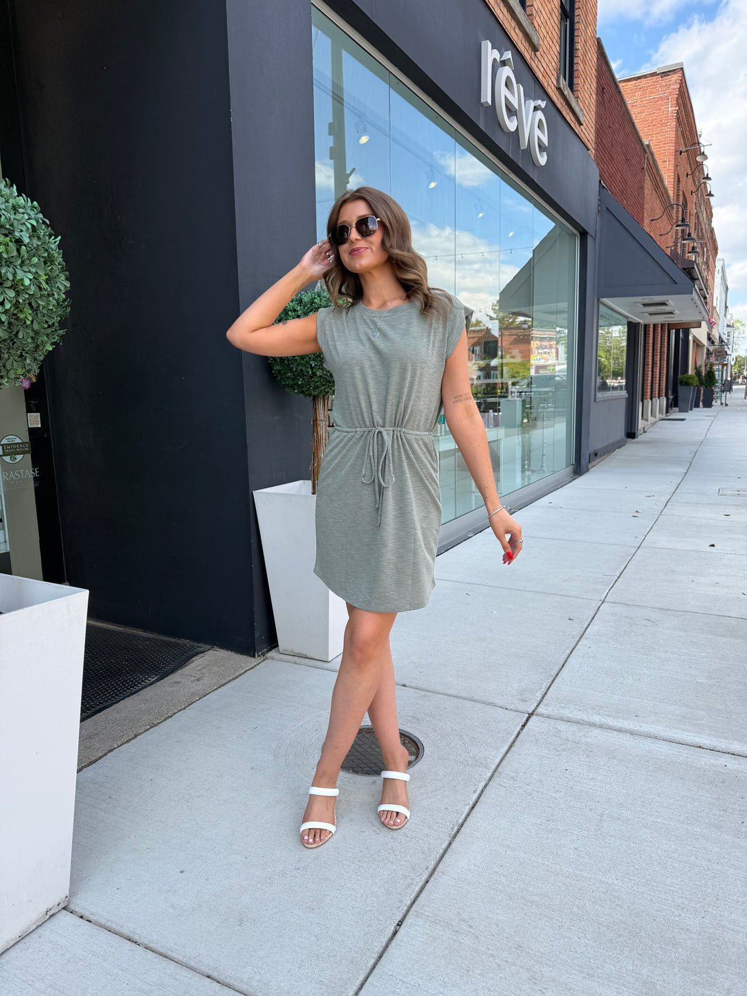 Go To Mini Dress (Olive)