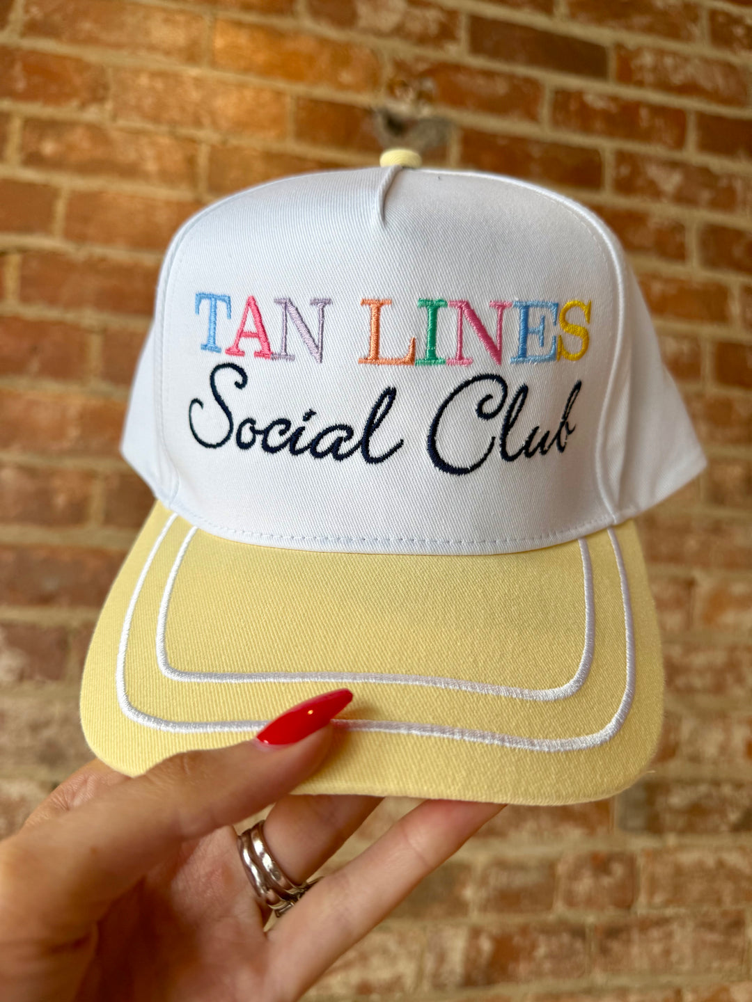 Tan Lines Trucker Hat (Yellow/White)
