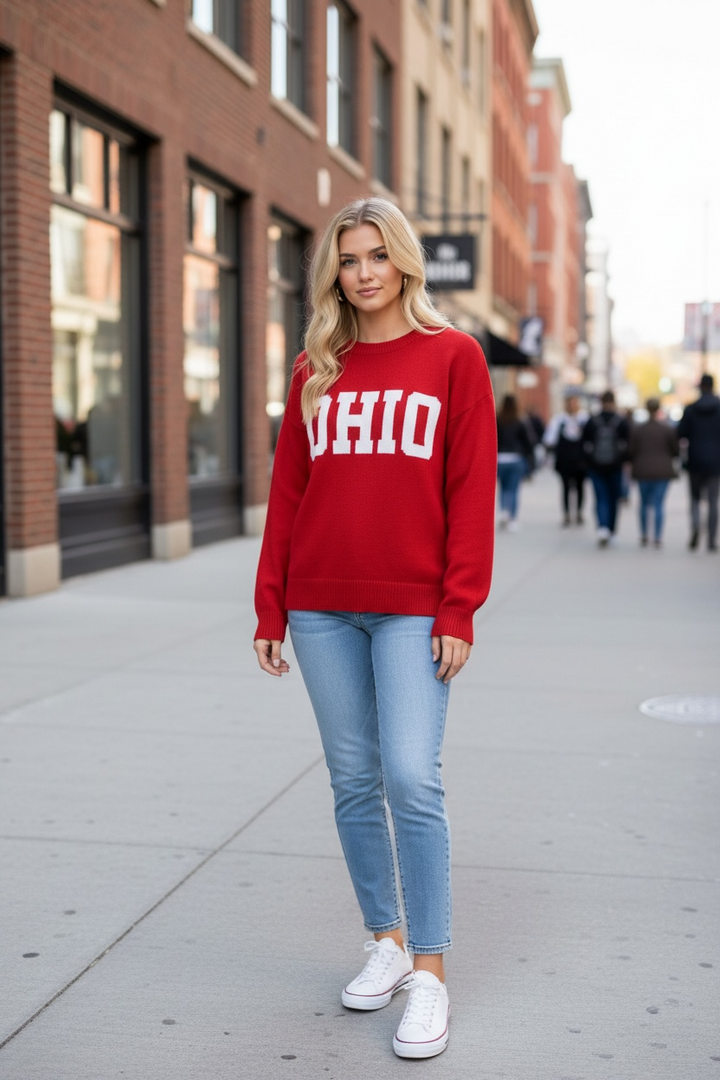 [DOORBUSTER] The Ohio Knit Sweater (Red)