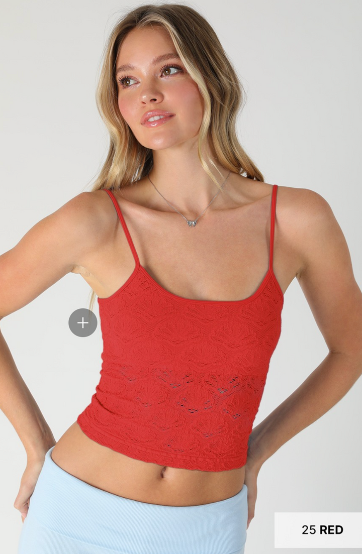 Dainty Doily Tank (Red)