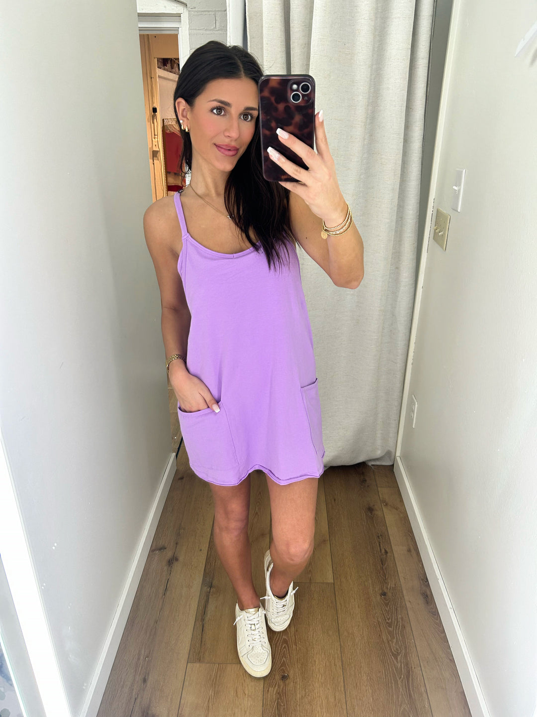 Chill Days Romper Dress (Lavender)