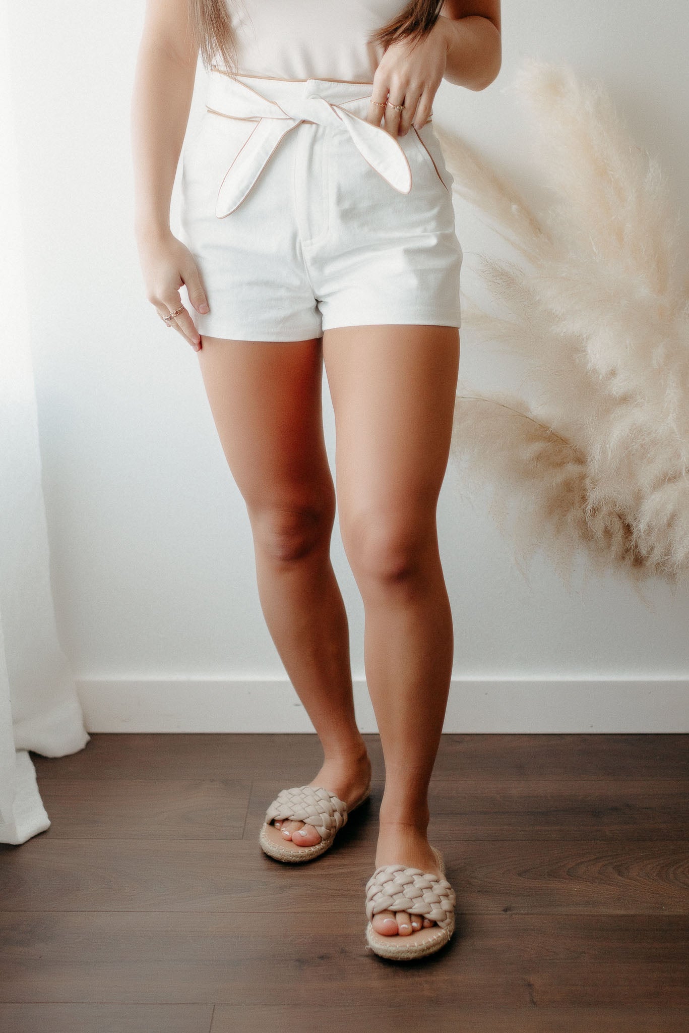 Well Dressed Woven Shorts (White)