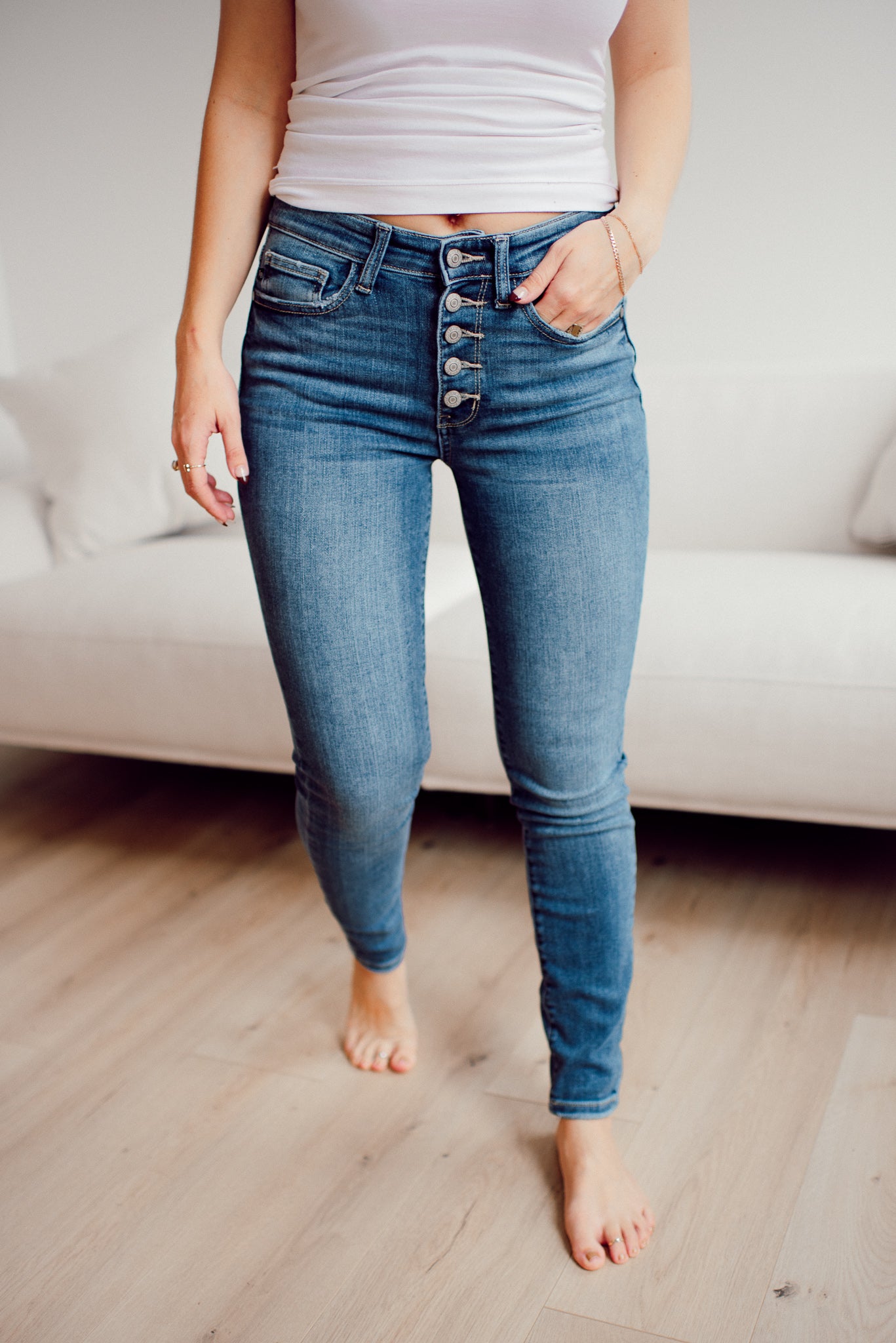 Judy Blue Alyssa Skinny Denim Jeans (Medium Wash)