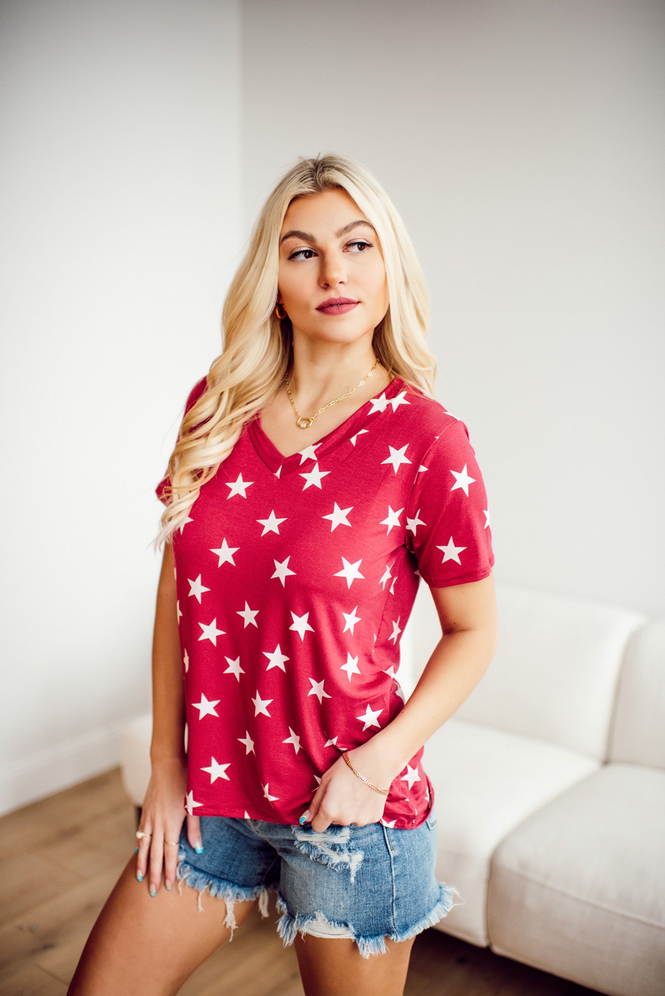 Count Your Lucky Stars Top (Red)