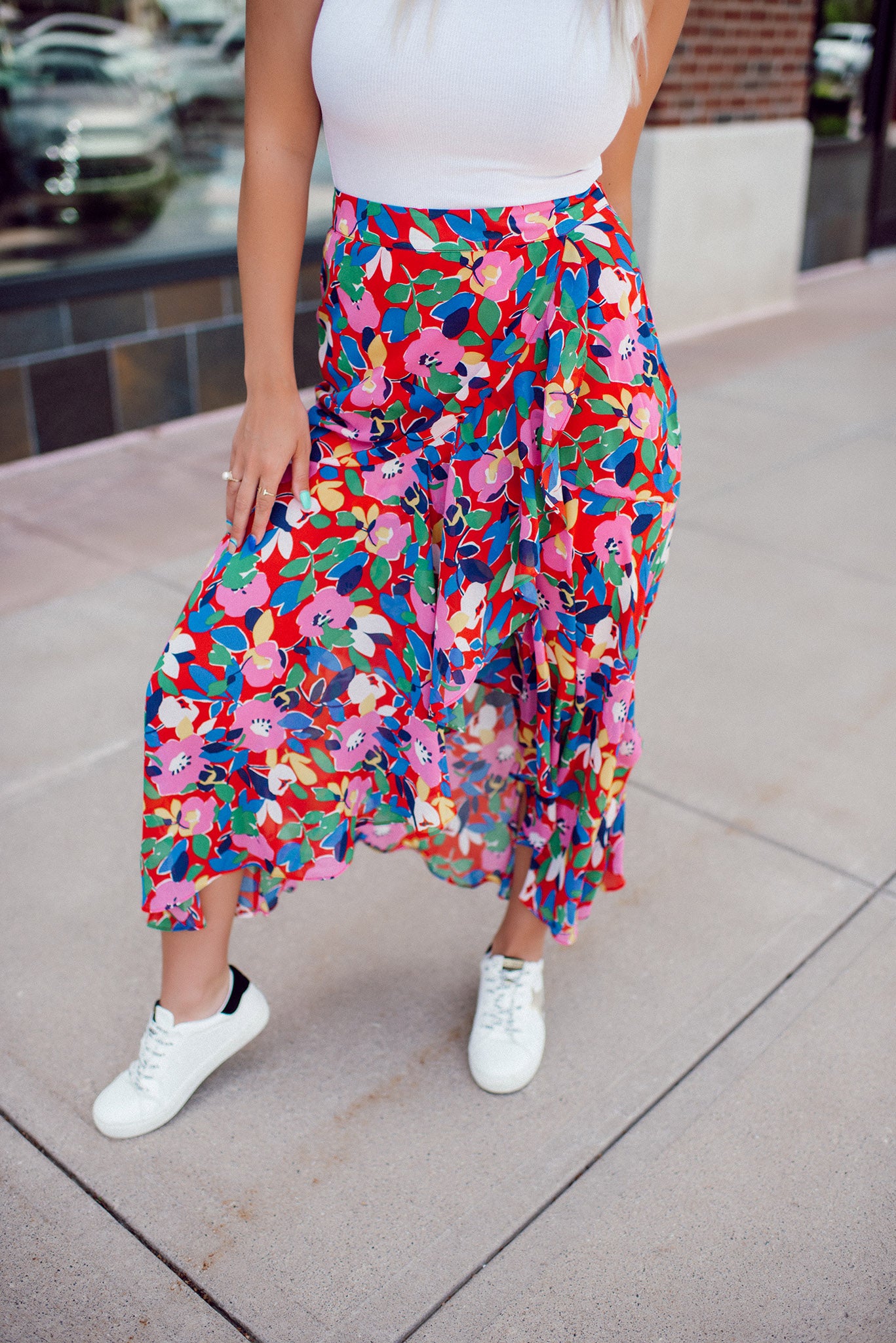 Sweet Soul Abstract Midi Skirt