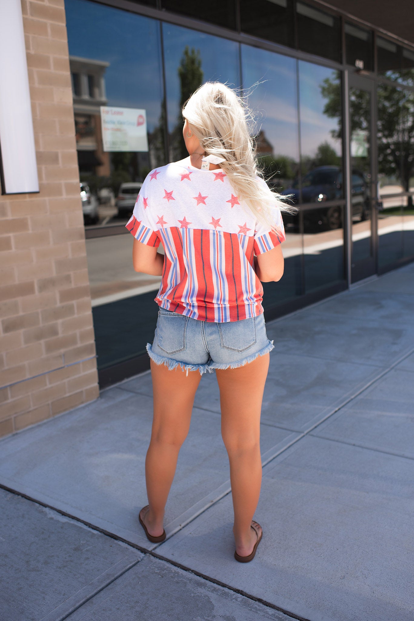 Stars & Stripes Knot Tee (Red) DEAL OF THE DAY