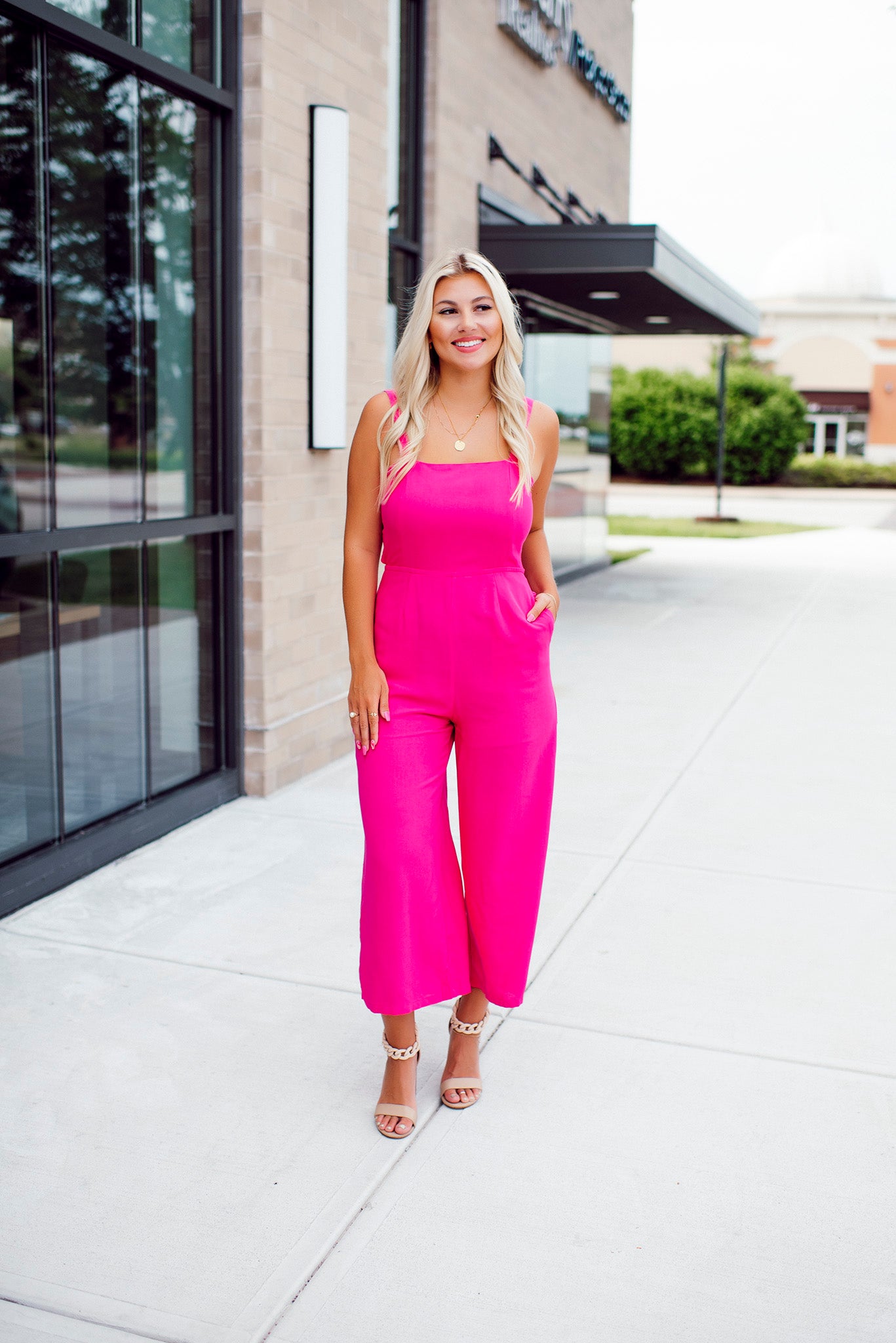 Try The Trend Jumpsuit (Magenta)