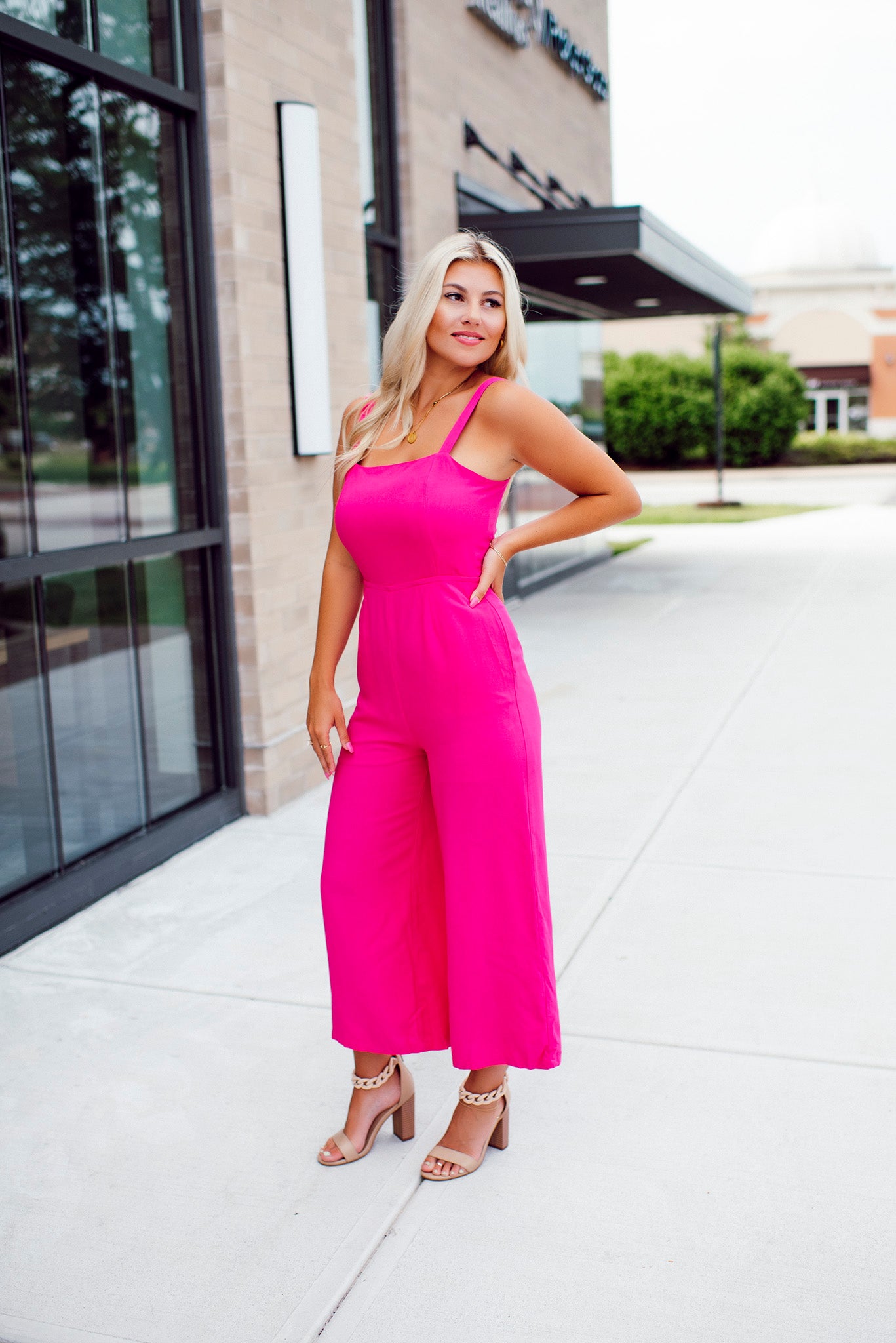 Try The Trend Jumpsuit (Magenta)