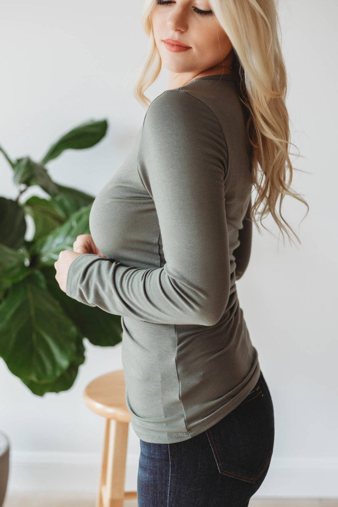 Chance For Love Top (Dusty Olive)