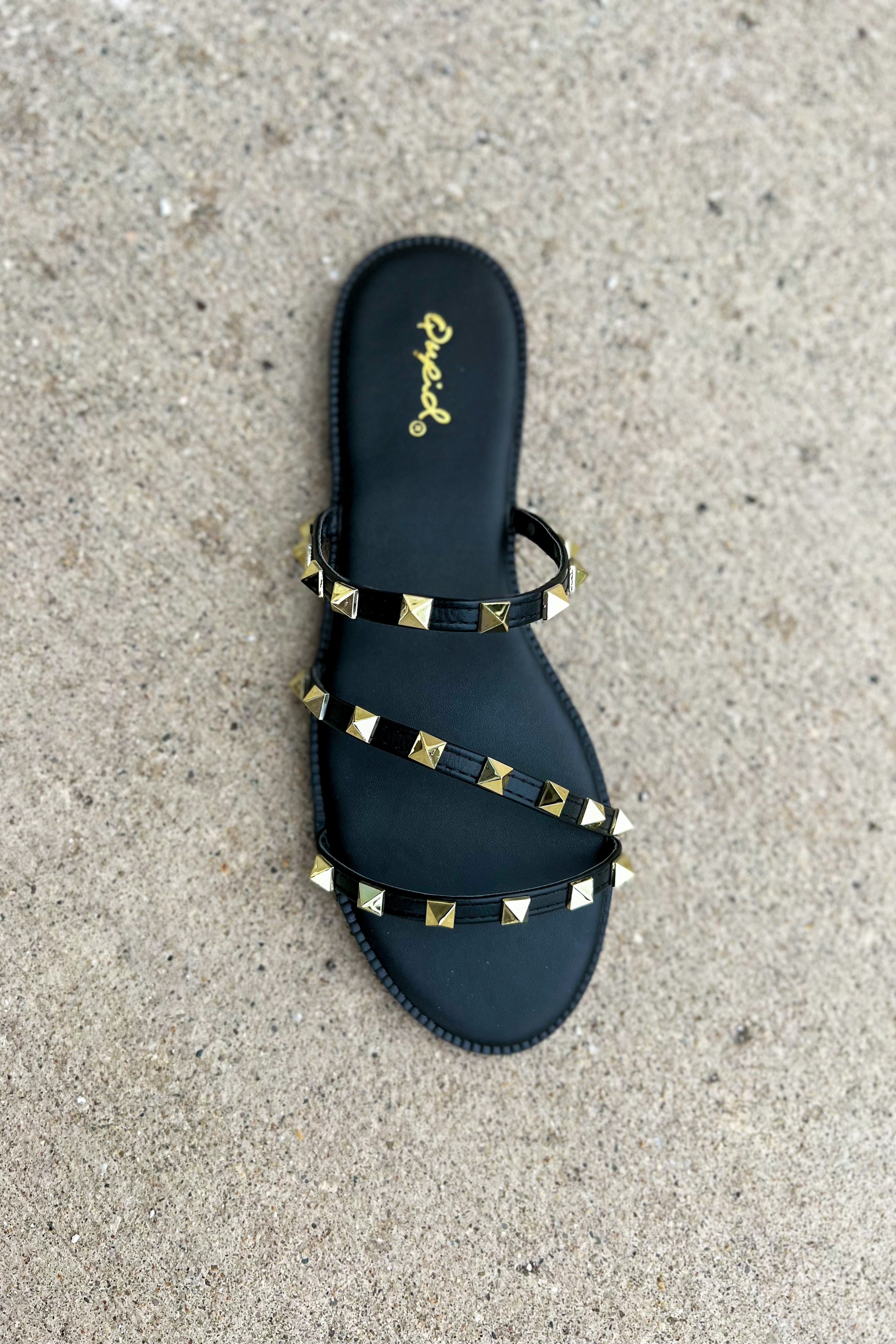 Desmond Studded Sandals (Black)